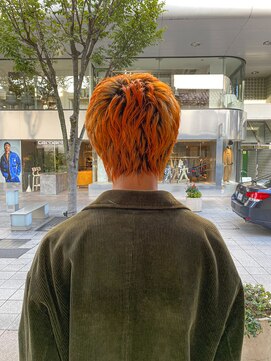 レフ(LEF) ケアブリーチ/スパイキーショート/オレンジ/暖色系/無造作