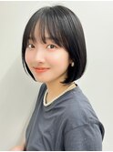 【長谷川】黒髪ナチュラルボブ