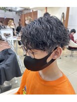アッシュ 二子玉川店(Ash)&nbsp;ツイストスパイラルパーマツーブロックメンズマッシュメンズヘア