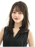 セミくびレイヤー美髪ケアカラーエアリーロングピンクブラウン