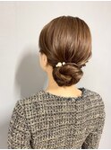 シニヨン/入園式ヘア/入学式ヘア/参列ヘア/入園式ヘアセット