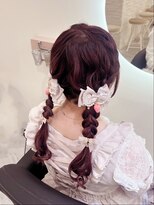 クランリリー 東梅田店(clan lily) もこもこ三つ編みツインテール/梅田ヘアセット