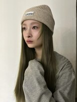 メゾンアクア 表参道(Maison ACQUA)&nbsp;☆ブリーチなしダブルカラー オリーブ オリーブベージュ ボブ