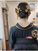 袴着付け、ヘアーアレンジ