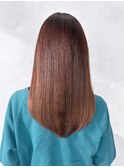 マロンベージュフェミニンロング似合わせカット_ba503871