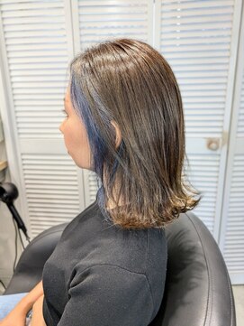 エイト 沖縄豊崎店(EIGHT toyosaki) 【EIGHT 豊崎】お客様スタイル…フェイスフレーミング×ブルー…