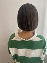 ツイギー 千舟店(TWiGGY)&nbsp;オリーブカラー＋切りっぱなしボブ