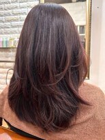 アトリエ ミム 二子玉川店(atelier mim) レッドブラウン セミロング レイヤーカット 30代 40代