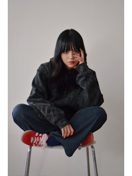 [天神今泉/黒髪カタログ/クラゲヘアー/オリーブグレー]