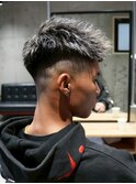 MEN'S/ツイストジェット×ハイライト×短髪フェード/ブリーチ