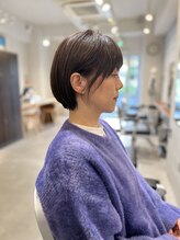 ラッシュ ポエ(rush po'e) 30代40代50代丸みショートボブ耳かけ◎