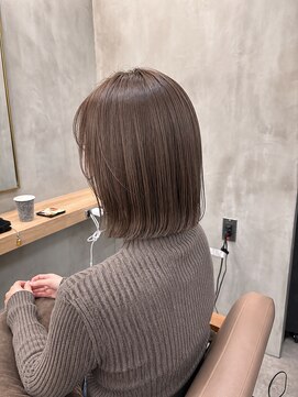 ノール 国分寺(Norl) パツっとボブ×透明感グレージュ