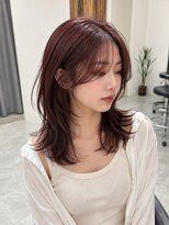 ヘアリゾート粋 トゥジュ 池袋東口店(tujuh) ミディアムレイヤー/ローズブラウン/艶髪/髪質改善
