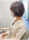 大人可愛い丸みショートボブ◎