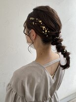 ジュエ ヘアー デザイン(Jue hair design)&nbsp;流行りの金箔を使ったお呼ばれヘア