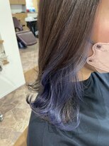 ヘアーディア みどり店(Hair...DiA)&nbsp;アッシュグレージュ×ネイビーイヤリング