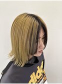 パツッとボブ/逆インナーカラー
