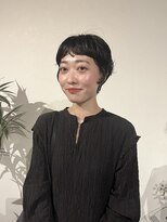 カフ(CAF)&nbsp;CAF FUKO/オン眉ショートヘア/黒髪ニュアンスパーマ/大阪/心斎橋