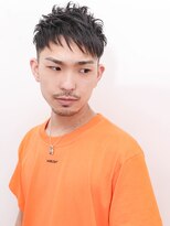 ルックグッドストア(LOOK GOOD STORE) アッシュブラックマッシュパーマウルフ波巻きカルマパーマ372