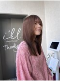 20代 30代 40代 セミロング 髪質改善 モテ髪 レッドブラウン