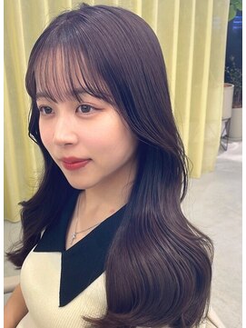 エム(M) 【360度美人レイヤー♪】韓国ヘア 顔周りデザイン 前髪あり 30代