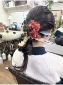 編み込みヘアアレンジ