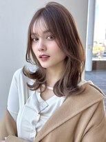 バイオレット 栄店(Violet) ミディアムレイヤーカット顔周りカットくびれヘアRI-9