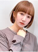 Say.黒髪ボブルフネビージュ小顔ワンレンぱっつん前髪ボブ表参道
