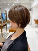 大人ショートボブ丸みショートカットマッシュショート/北千住