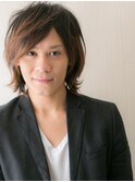 20代30代七三分け斜めバングカジュアルメンズカットg仙台