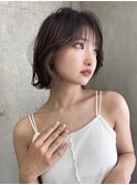 【廣田】天使の羽バング小顔レイヤーボブ/艶髪／ショート