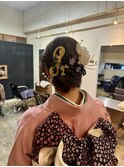 2025　成人の日 編み込みアップ