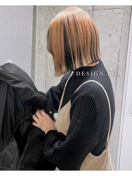 リリアン(ReLien) デザインカラー切りっぱなしボブ