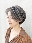 【Ciela】小保方一輝白髪ぼかし丸みショート