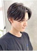 センターパートメンズパーマニュアンスパーマフェザーパーマ調布