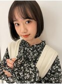 #切りっぱなしボブ #前下りボブ #顔周りレイヤー #小顔カット