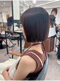 小顔タッセルボブ×縮毛矯正[ボブ/酸性ストレート/髪質改善】
