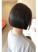 【富谷】チョコブラウンでツヤ感アップ大人ストレートボブ