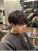 ニュアンスパーマツイストパーマフェードカットマンバン