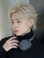 エイド 本店(aid)&nbsp;韓国風ハイトーンミルクティーベージュ毛流れフェザーウルフ