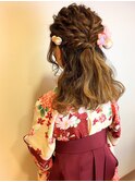 卒業式　袴　成人式　振袖　ルーズ　ヘアアレンジ