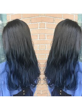 サロンドミルク 原宿(salon de MiLK) サロンドミルク デザインカラー ブルーグラデーション