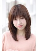 セミロングの理想の菱形シルエット/ミスエッセンス竹下