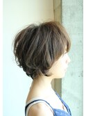 ショートボブにハイライト+イルミナカラー+髪質改善×北浦和