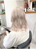 ホワイトブロンド/ミルクティーベージュ/パールホワイト/ミディ