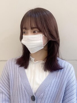 ネオリーブアイム 横浜西口店(Neolive aim) 韓国ミディアムレイヤー ワインレッドカラー【横浜】