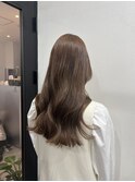 10代20代大人可愛い透明感ブリーチなしベージュグレージュカラー