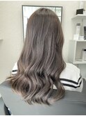 【lamchele】アッシュグレー×ブリーチなしカラー