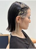 フィンガーウェーブで作るお呼ばれヘア