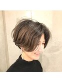 前髪なし×刈り上げショート